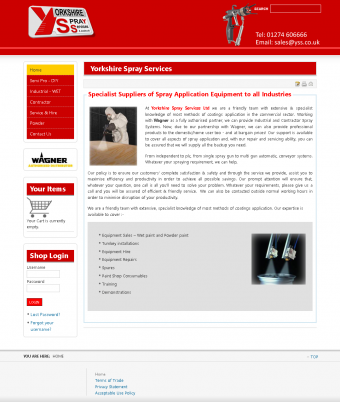 Yorkshire Spray Services Website Thumbnail